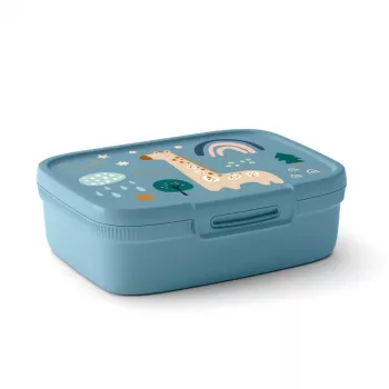 CURVER Snap Box Rectangular Storage Container with Divider 1.8L Blue-Grey
