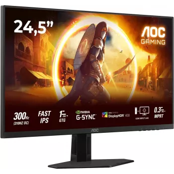 AOC 25G4SRE 24.5 inch Full HD IPS Gaming Monitor, 180Hz, 0.5ms, DisplayHDR 400, FreeSync Premium, Height-Adjustable Monitor AOC 25G4SRE (Refurbished)