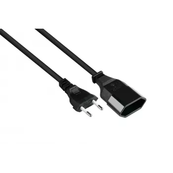 Kabelmeister Euro Extension Cable Type C to Euro Socket, Black, 0.75mm², 5m
