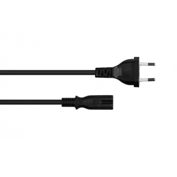 Kabelmeister Euro Power Cable CEE 7/16 to IEC C7, 5 m, Black, 0.75 mm²