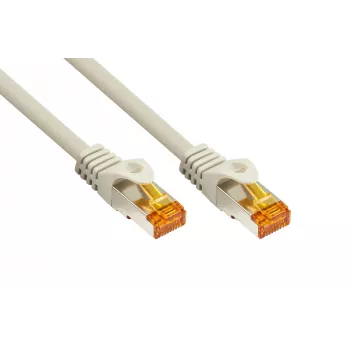 Kabelmeister Cat.7 S/FTP Patch Cable, TPE Jacket, Halogen-Free, Grey, 0.5m