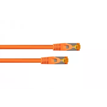 Kabelmeister Cat.7 S/FTP Patch Cable, RJ45, Halogen-Free TPE, Orange, 3 m