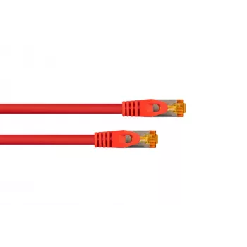 Kabelmeister Cat.7 S/FTP RJ45 Patch Cable, TPE Jacket, Halogen-Free, Red, 5m