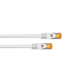 Kabelmeister Cat.7 S/FTP RJ45 Patch Cable, TPE Jacket, Halogen-Free, White, 1m