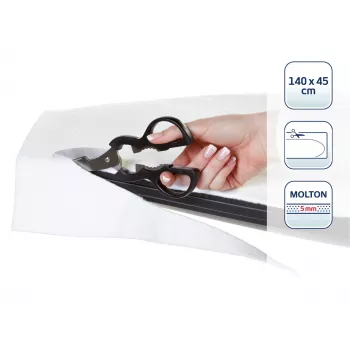LEIFHEIT Ironing Board Pad, Universal Fit, Cut to Size, 140 x 50 cm, White
