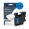 MediaRange Plastic Label Cassette, Replaces Dymo D1 40916/S0720710, 9 mm x 7 m, Laminated, Permanent Adhesive, Black on Blue (MRDY40916)