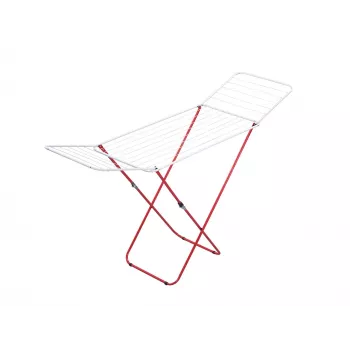 LEIFHEIT Verona 180 Wing-Type Clothes Airer, 18 m Drying Length, Powder-Coated Steel, White/Blue