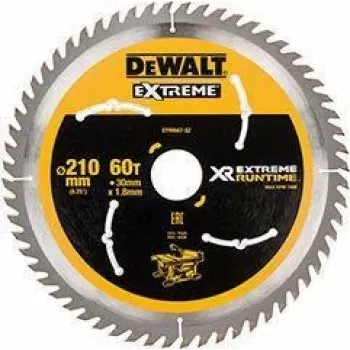 DEWALT Xtreme Runtime 210mm x 30mm 60Z Circular Saw Blade