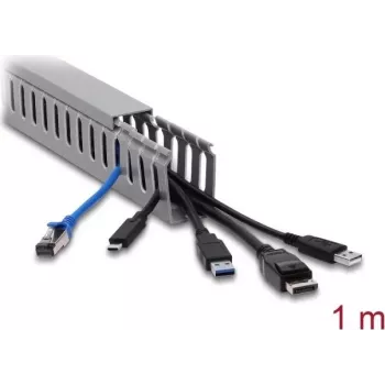 Delock Cable Duct 30 x 50 mm, 1 m, Grey