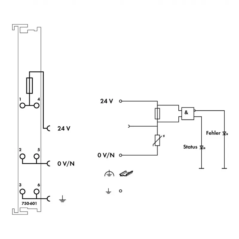 WAGO 750-601 Potential Supply Module 24 VDC