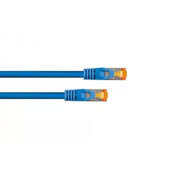 Kabelmeister Cat.7 S/FTP Patch Cable, RJ45, TPE Halogen-Free, Blue, 0.5m