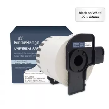MediaRange DK-11209 Compatible Thermal Direct Labels 29x62mm 800 Labels White