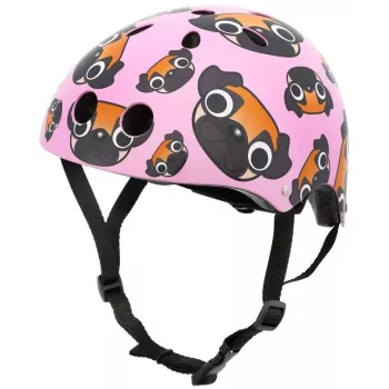 Hornit Pug Children's Bike Helmet with LED Lights - Pink, 48-53 cm PUS806