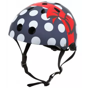 Hornit POM913 Polka Dot Multi-Sport Helmet for Children, 53-58 cm, Black/Blue/Red/White