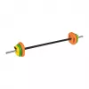 REBEL ACTIVE 20 kg Cast Iron Barbell Set with 140 cm Bar
