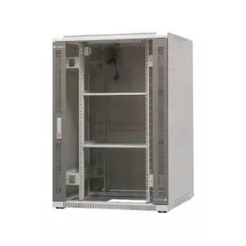 EmiterNet Top 24U freestanding network cabinet, 800x800x1180 mm, glass front door, black EM/SH05D-8824