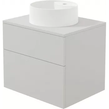 DEANTE wall-mounted washbasin vanity unit with granite composite washbasin 360 mm white/anthracite