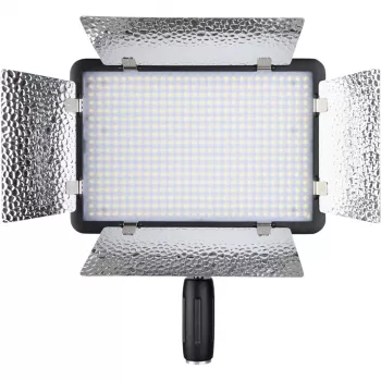 Godox LED500LR-C LED video light with barndoors and wireless remote control