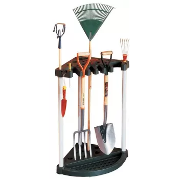 KETER Garden Tool Holder Corner Tool Rack Black