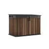 KETER Garden Shed Deco Horizontal Shed Walnut