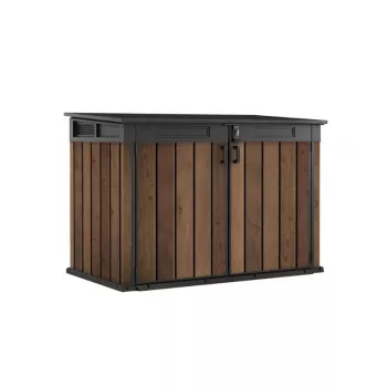 KETER Garden Shed Deco Horizontal Shed Walnut