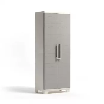 KETER Linear Wood Tall Cabinet 68x39x173cm light beige/light gray