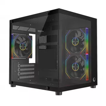 Rampage LUMID PC Case M-ATX 3x Fans ARGB Black