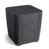 KETER Garden Table/Storage Box Luzon Flat Wicker, Grey
