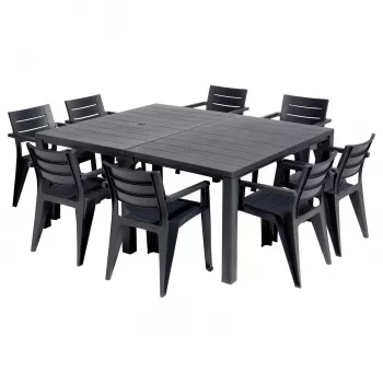 KETER Garden table Julie Double Table ( 2 configurations) grey