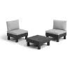 KETER Elements Balcony Garden Furniture Set Grey/Light Grey