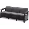KETER Corfu Love Seat Max Triple Garden Sofa Grey