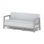 KETER Scandi Linea 3-Seater Garden Sofa Light Grey/Dark Steel Grey