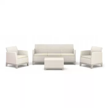 KETER Garden furniture set Scandi Forma 3 Seater Set pebble grey/light beige