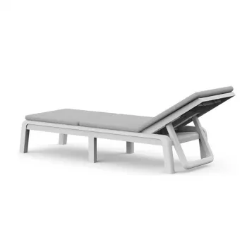 KETER Atlas sun lounger with cushion light grey