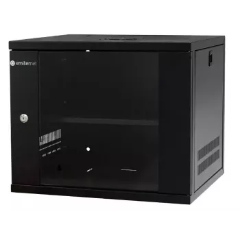 EMITER EM/SH02B5409-08 19-inch 9U wall-mounted network cabinet, glass door, 550x450x455 mm, black