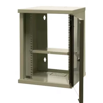 EMITER EM/SOHO-9U 10-inch 9U wall-mounted network cabinet with glass door, 325×330×445 mm, black