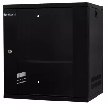 EMITER EM/SH02B5412-08 Light Series 19-inch 12U wall-mounted network cabinet, toughened glass door, 550×450×590 mm
