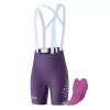 Rockbros YDDK017-1 TVI Women's Cycling Bib Shorts with Padding L – Purple