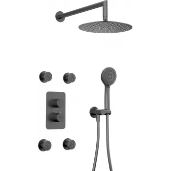 DEANTE Concealed Thermostatic Shower System with BOX - with Shower Head