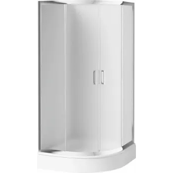 DEANTE KYP 652K Semi-Round Shower Enclosure 80x80 cm with Safety Glass and Chrome Frame
