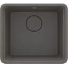 DEANTE ZKM_T10A 1-Bowl granite composite kitchen sink with drainer, graphite
