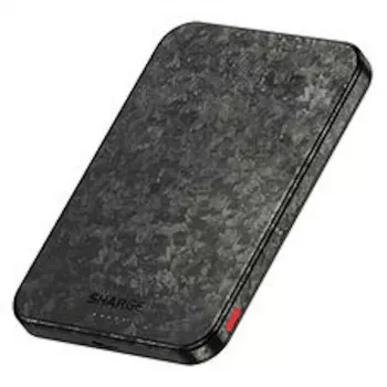 SHARGE CarbonMag 5K Power Bank, 15W Qi, 20W USB-C - 5.000mAh, Black