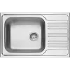DEANTE ZEX 311B 1-Bowl Stainless Steel Sink with Drainer, Stainless Steel, Reversible, 780x435 mm