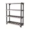 KETER 4-tier Shelving Unit Fused 122.1x45.7x152.4cm Black