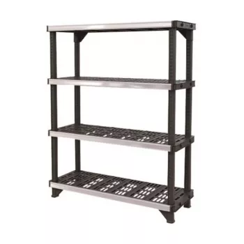 KETER 4-tier Shelving Unit Fused 122.1x45.7x152.4cm Black