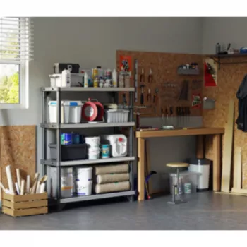 KETER 4-tier Shelving Unit Fused 122.1x45.7x152.4cm Black