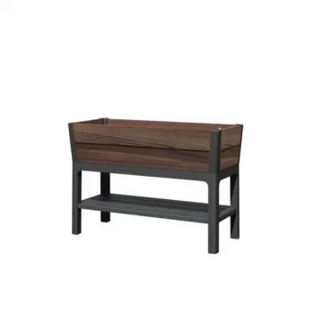 KETER Deco Elevated Garden Bed 48L Walnut