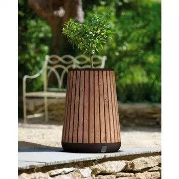 KETER Deco Conic Planter Tall Venetian Brown