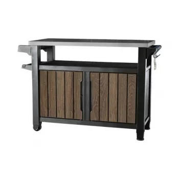 KETER Deco Unity XL 207L Barbecue Table Walnut Tone
