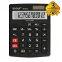 REBELL RE-8118-12 BX Semi-Desktop Pocket Calculator, 12-Digit Angled LCD, Dual Power Solar & Battery, Black